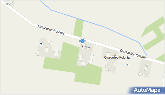 Olszowiec-Kolonia, Olszowiec-Kolonia, 3, mapa Olszowiec-Kolonia