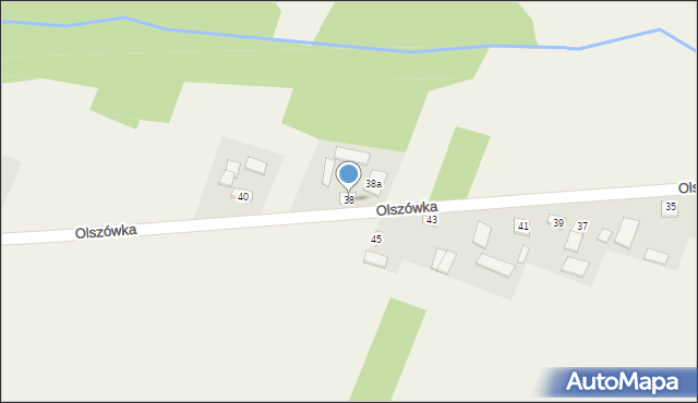 Olszówka, Olszówka, 38, mapa Olszówka