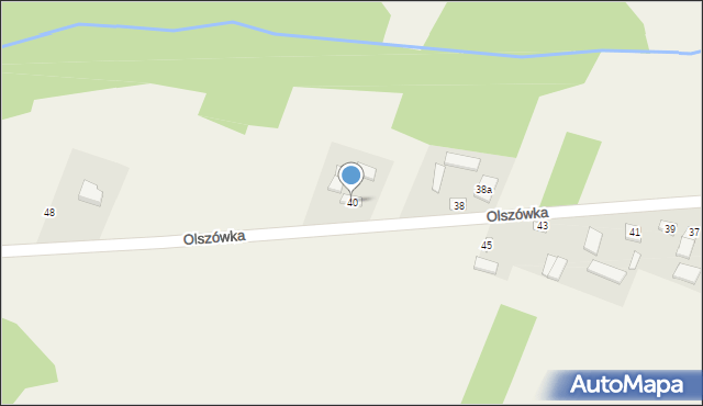 Olszówka, Olszówka, 40, mapa Olszówka