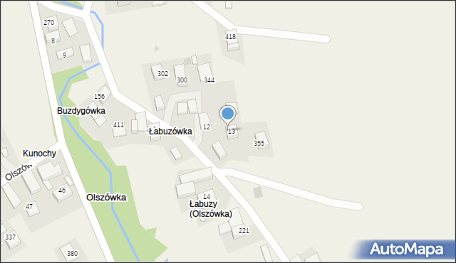 Olszówka, Olszówka, 13a, mapa Olszówka