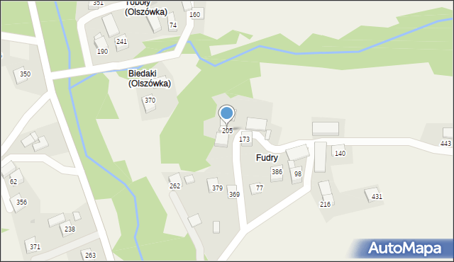 Olszówka, Olszówka, 205, mapa Olszówka