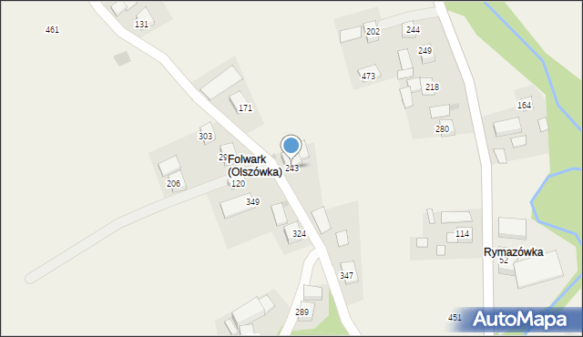 Olszówka, Olszówka, 243, mapa Olszówka