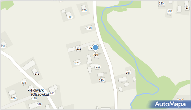 Olszówka, Olszówka, 249, mapa Olszówka