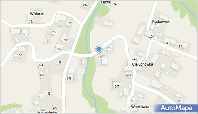 Olszówka, Olszówka, 406, mapa Olszówka