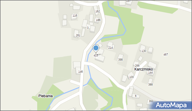 Olszówka, Olszówka, 415, mapa Olszówka