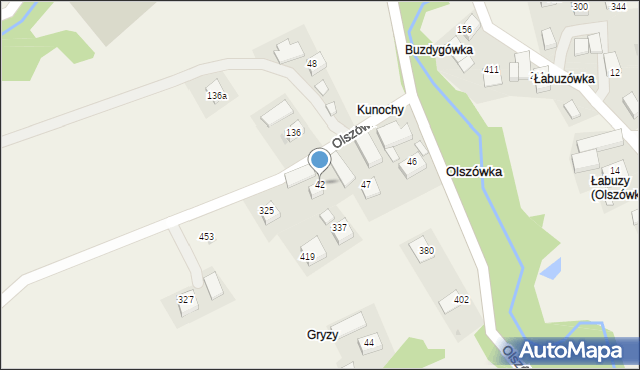 Olszówka, Olszówka, 42, mapa Olszówka