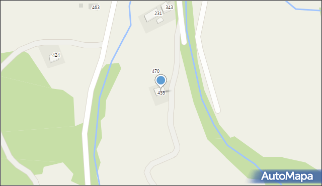 Olszówka, Olszówka, 435, mapa Olszówka