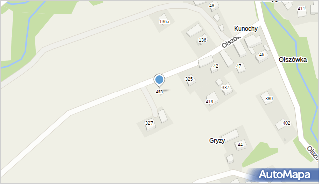 Olszówka, Olszówka, 453, mapa Olszówka