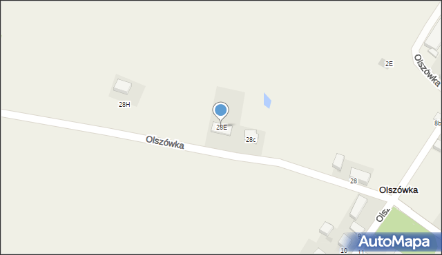 Olszówka, Olszówka, 28E, mapa Olszówka