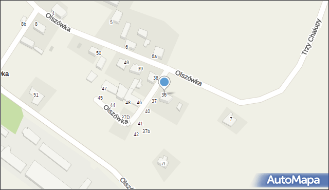 Olszówka, Olszówka, 36, mapa Olszówka