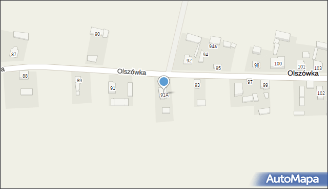 Olszówka, Olszówka, 91A, mapa Olszówka