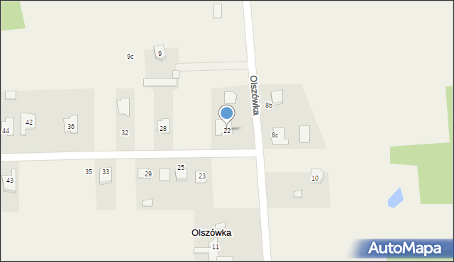 Olszówka, Olszówka, 22, mapa Olszówka