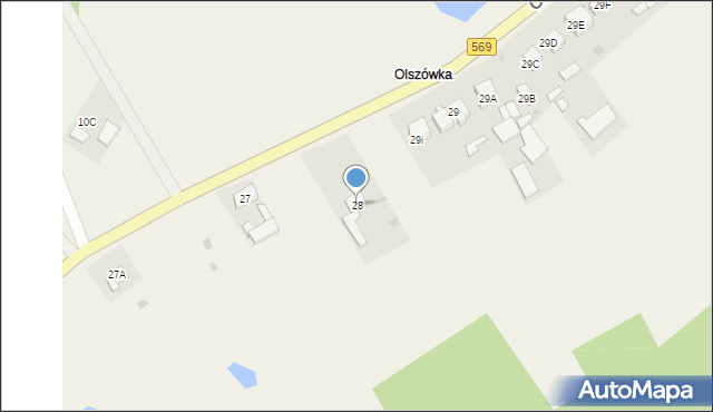 Olszówka, Olszówka, 28, mapa Olszówka