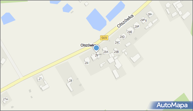 Olszówka, Olszówka, 29, mapa Olszówka