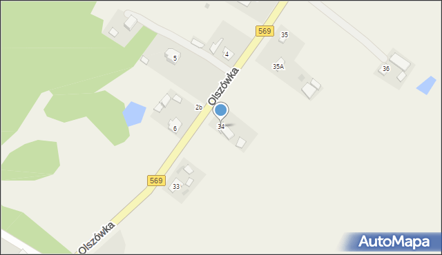 Olszówka, Olszówka, 34, mapa Olszówka