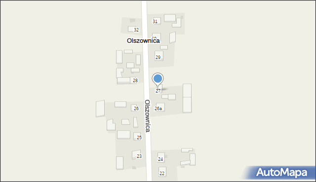 Olszownica, Olszownica, 27, mapa Olszownica