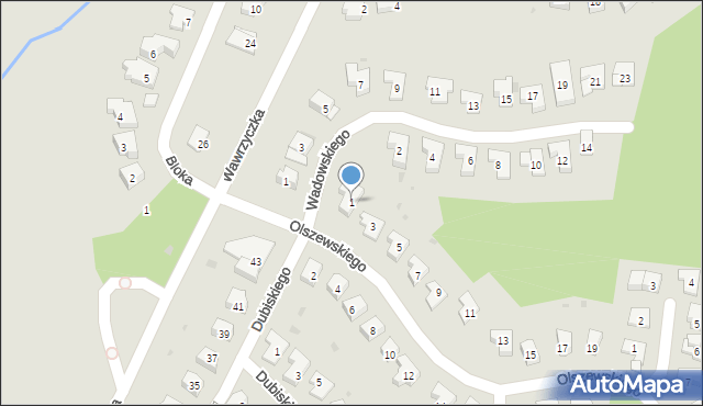 Olsztyn, Olszewskiego Przemysława, 1, mapa Olsztyna