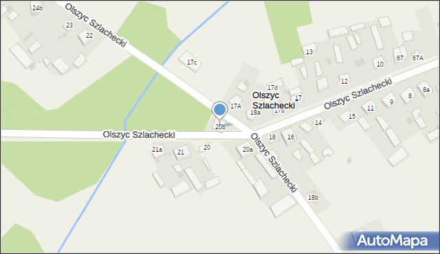 Olszyc Szlachecki, Olszyc Szlachecki, 20b, mapa Olszyc Szlachecki