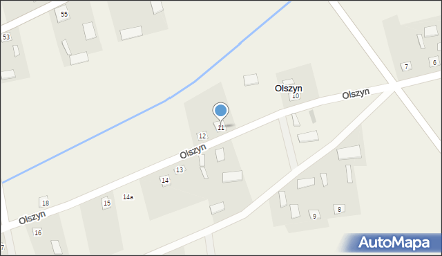 Olszyn, Olszyn, 11, mapa Olszyn