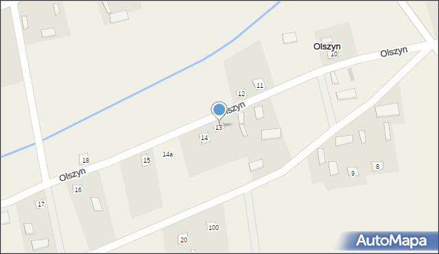 Olszyn, Olszyn, 13, mapa Olszyn