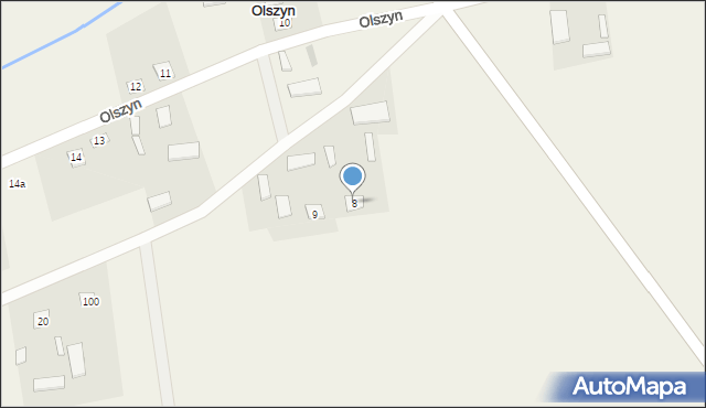 Olszyn, Olszyn, 8, mapa Olszyn