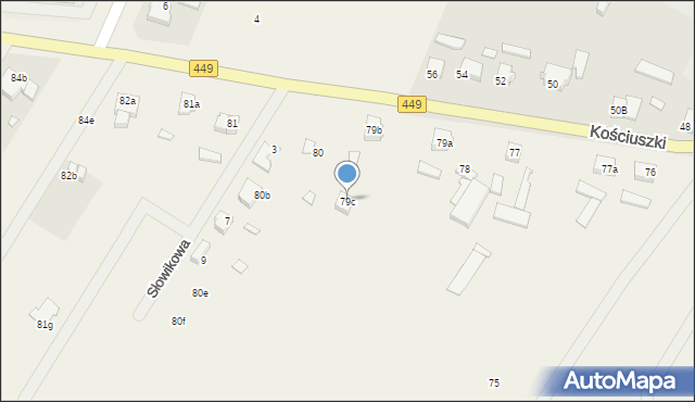 Olszyna, Olszyna, 79c, mapa Olszyna