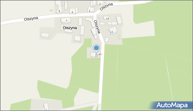 Olszyna, Olszyna, 11, mapa Olszyna