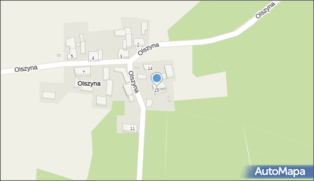 Olszyna, Olszyna, 13, mapa Olszyna