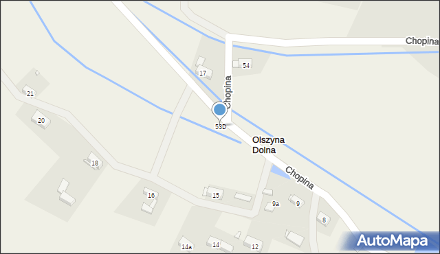 Olszyna Dolna, Olszyna Dolna, 53D, mapa Olszyna Dolna