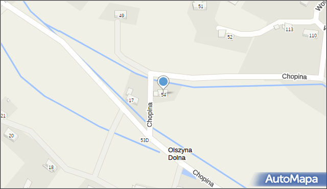 Olszyna Dolna, Olszyna Dolna, 54, mapa Olszyna Dolna