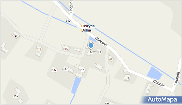 Olszyna Dolna, Olszyna Dolna, 9a, mapa Olszyna Dolna