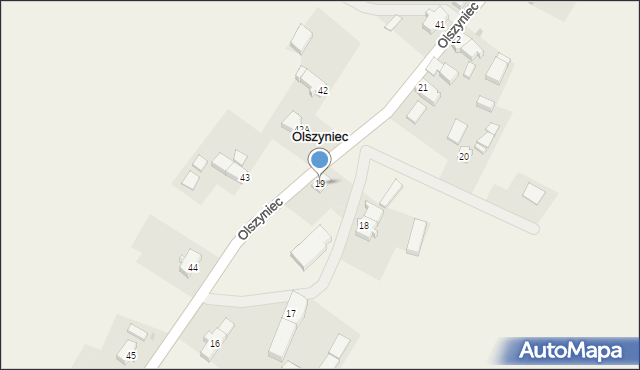 Olszyniec, Olszyniec, 19, mapa Olszyniec