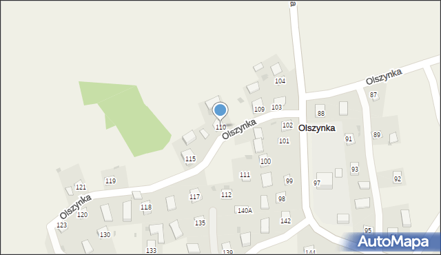 Olszynka, Olszynka, 110, mapa Olszynka