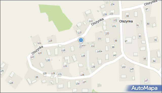 Olszynka, Olszynka, 117, mapa Olszynka