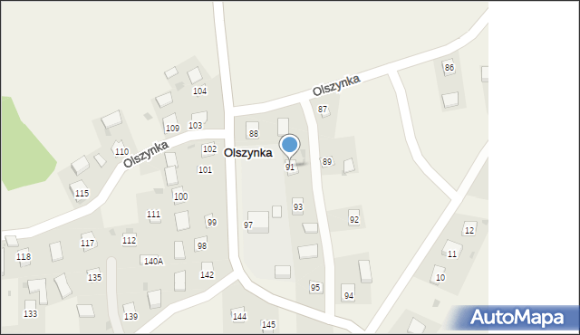 Olszynka, Olszynka, 91, mapa Olszynka