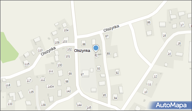 Olszynka, Olszynka, 91, mapa Olszynka