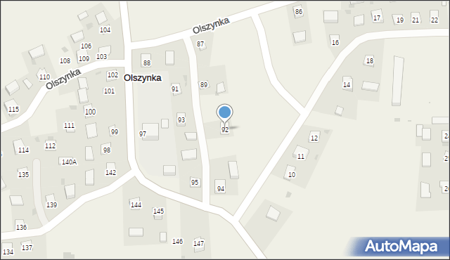 Olszynka, Olszynka, 92, mapa Olszynka