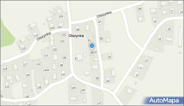Olszynka, Olszynka, 93, mapa Olszynka