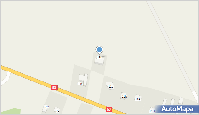 Olszyny, Olszyny, 13f, mapa Olszyny