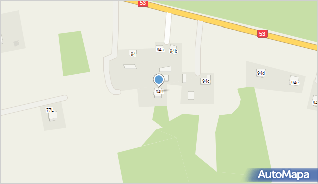 Olszyny, Olszyny, 94H, mapa Olszyny