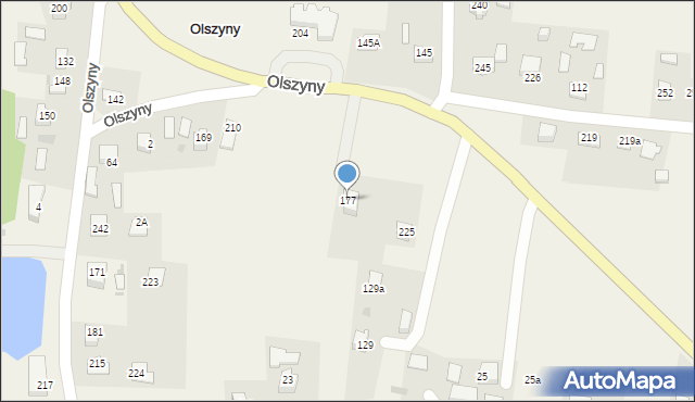 Olszyny, Olszyny, 177, mapa Olszyny