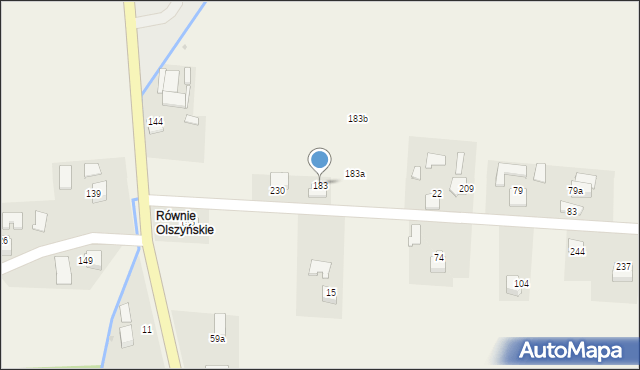 Olszyny, Olszyny, 183, mapa Olszyny