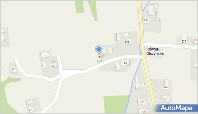 Olszyny, Olszyny, 26, mapa Olszyny