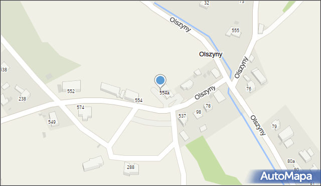 Olszyny, Olszyny, 554a, mapa Olszyny