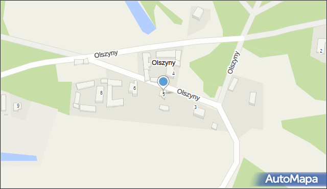 Olszyny, Olszyny, 5, mapa Olszyny