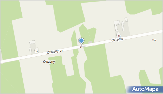 Olszyny, Olszyny, 17, mapa Olszyny