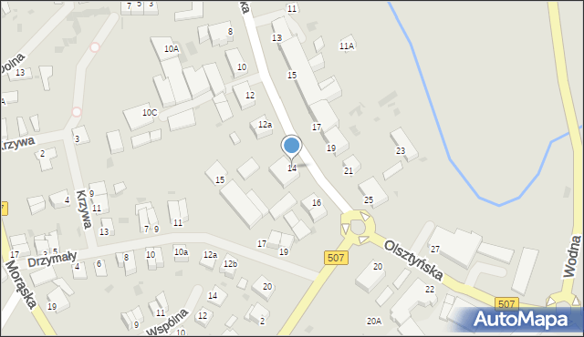 Orneta, Olsztyńska, 14, mapa Orneta