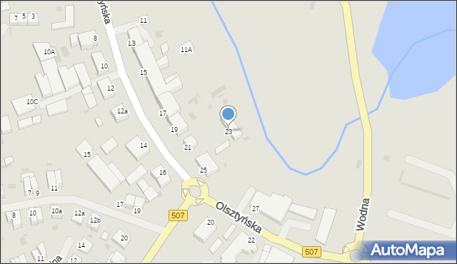 Orneta, Olsztyńska, 23, mapa Orneta