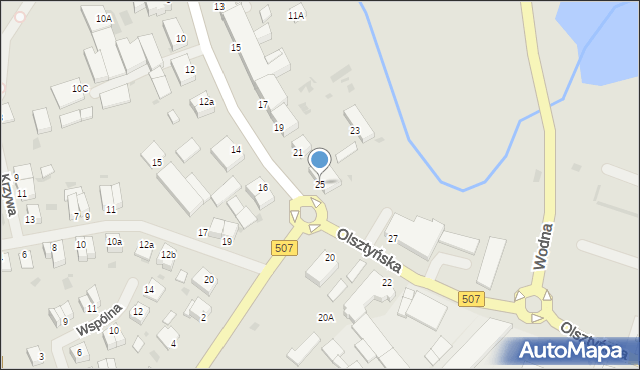 Orneta, Olsztyńska, 25, mapa Orneta