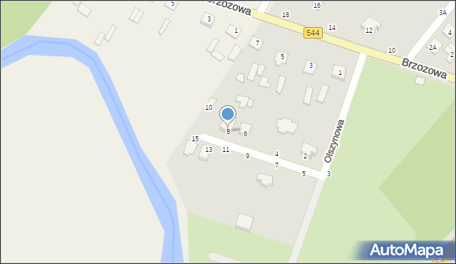 Ostrołęka, Olszynowa, 8, mapa Ostrołęka